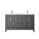 Daria 60" Free Standing Double Basin Vanity Set with Cabinet and Cultured Marble Vanity Top - image 13