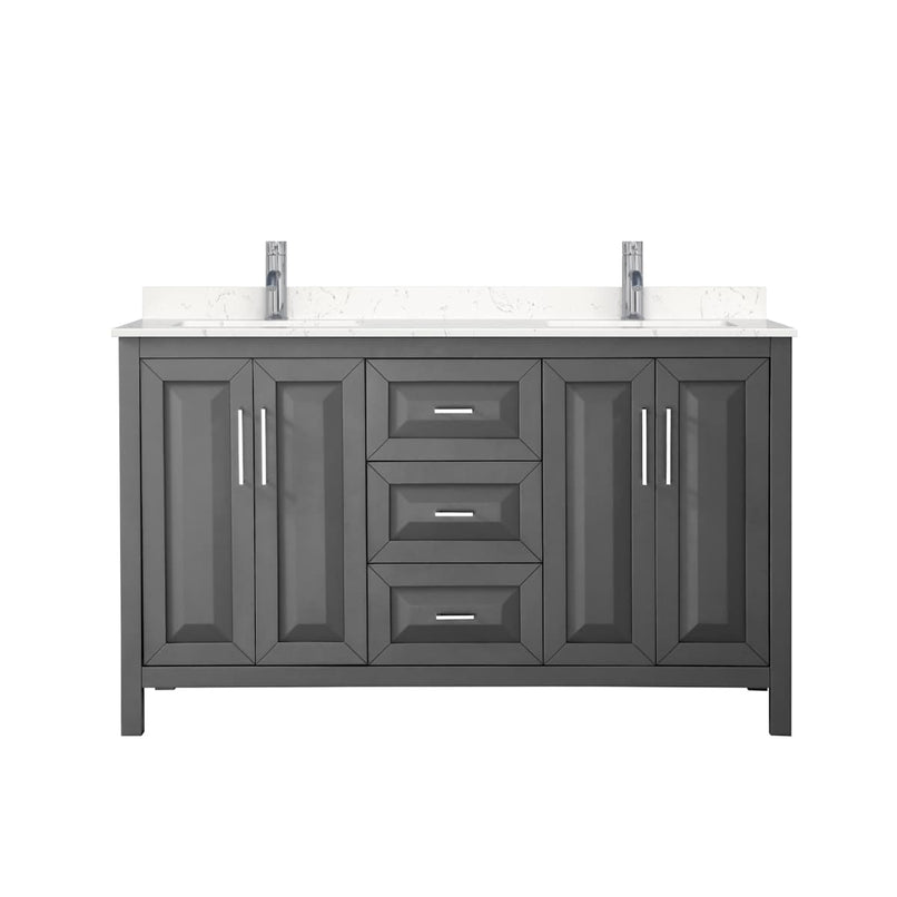 Daria 60" Free Standing Double Basin Vanity Set with Cabinet and Cultured Marble Vanity Top - image 13