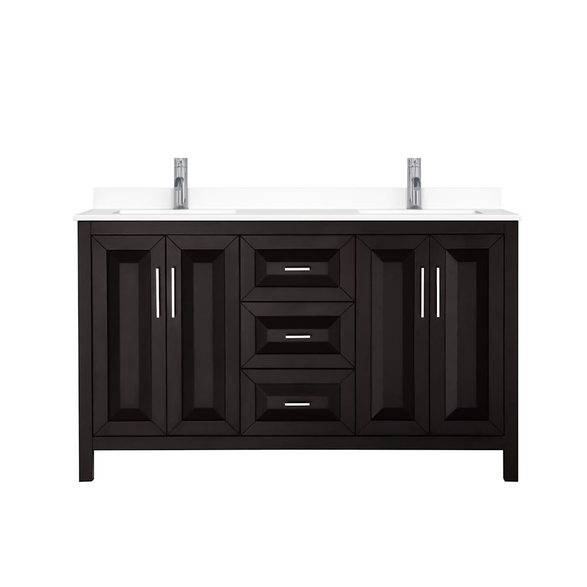 Daria 60" Free Standing Double Basin Vanity Set with Cabinet and Cultured Marble Vanity Top - image 18