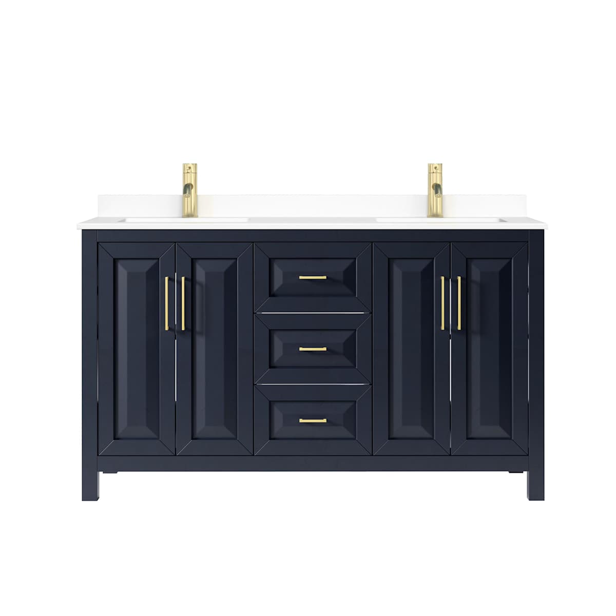 Daria 60" Free Standing Double Basin Vanity Set with Cabinet and Cultured Marble Vanity Top - image 20