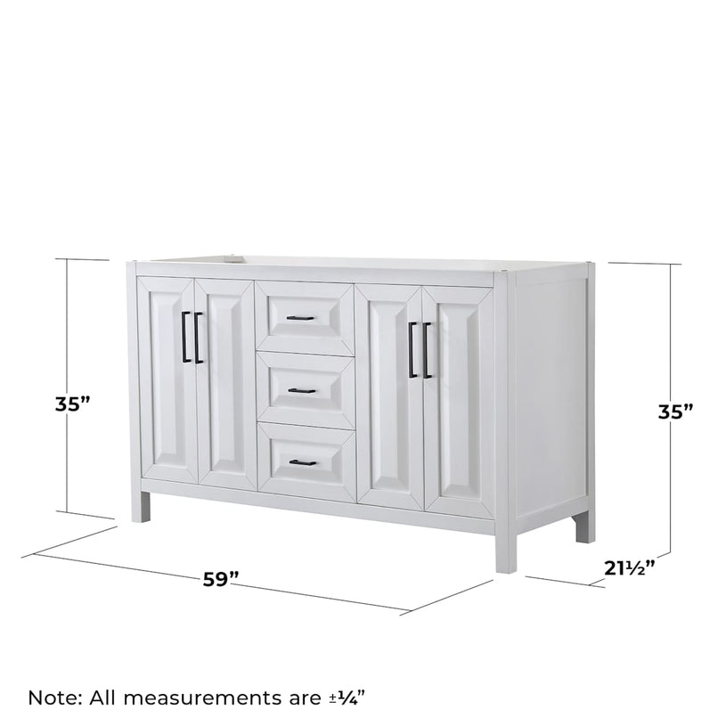Daria 59" Double Free Standing Vanity Cabinet - Less Vanity Top - image 4