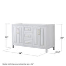 Daria 59" Double Free Standing Vanity Cabinet Only - Less Vanity Top - image 2