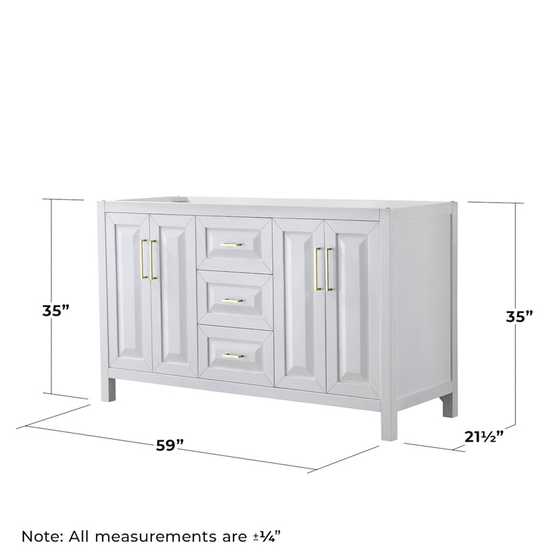 Daria 59" Double Free Standing Vanity Cabinet Only - Less Vanity Top - image 2