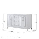 Daria 59" Double Free Standing Vanity Cabinet Only - Less Vanity Top - image 7