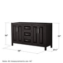 Daria 59" Double Free Standing Vanity Cabinet Only - Less Vanity Top - image 8