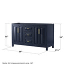 Daria 59" Double Free Standing Vanity Cabinet Only - Less Vanity Top - image 10