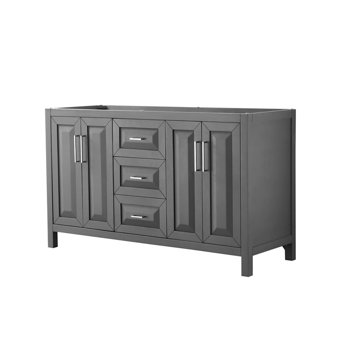 Daria 59" Double Free Standing Vanity Cabinet Only - Less Vanity Top