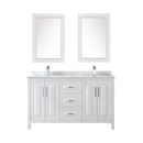 Daria 60" Free Standing Double Vanity Set with MDF Cabinet, Marble Vanity Top, 2 Undermount Sinks, and 2 Framed Mirrors - image 7