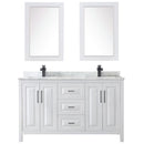 Daria 60" Free Standing Double Vanity Set with MDF Cabinet, Marble Vanity Top, 2 Undermount Sinks, and 2 Framed Mirrors - image 9