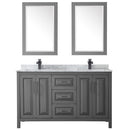 Daria 60" Free Standing Double Vanity Set with MDF Cabinet, Marble Vanity Top, 2 Undermount Sinks, and 2 Framed Mirrors - image 11