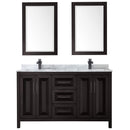 Daria 60" Free Standing Double Vanity Set with MDF Cabinet, Marble Vanity Top, 2 Undermount Sinks, and 2 Framed Mirrors - image 12