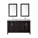 Daria 60" Free Standing Double Vanity Set with MDF Cabinet, Marble Vanity Top, 2 Undermount Sinks, and 2 Framed Mirrors - image 13
