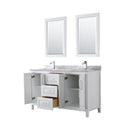 Daria 60" Free Standing Double Vanity Set with MDF Cabinet, Marble Vanity Top, 2 Undermount Sinks, and 2 Framed Mirrors - image 18