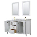 Daria 60" Free Standing Double Vanity Set with MDF Cabinet, Marble Vanity Top, 2 Undermount Sinks, and 2 Framed Mirrors - image 19