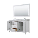 Daria 60" Free Standing Double Vanity Set with MDF Cabinet, Marble Vanity Top, 2 Undermount Sinks, and Framed Mirror - image 18