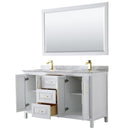 Daria 60" Free Standing Double Vanity Set with MDF Cabinet, Marble Vanity Top, 2 Undermount Sinks, and Framed Mirror - image 19