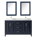 Daria 60" Free Standing Double Vanity Set with MDF Cabinet, Marble Vanity Top, 2 Undermount Sinks, and 2 Medicine Cabinets - image 3