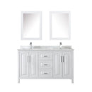Daria 60" Free Standing Double Vanity Set with MDF Cabinet, Marble Vanity Top, 2 Undermount Sinks, and 2 Medicine Cabinets - image 8