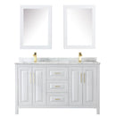 Daria 60" Free Standing Double Vanity Set with MDF Cabinet, Marble Vanity Top, 2 Undermount Sinks, and 2 Medicine Cabinets - image 9