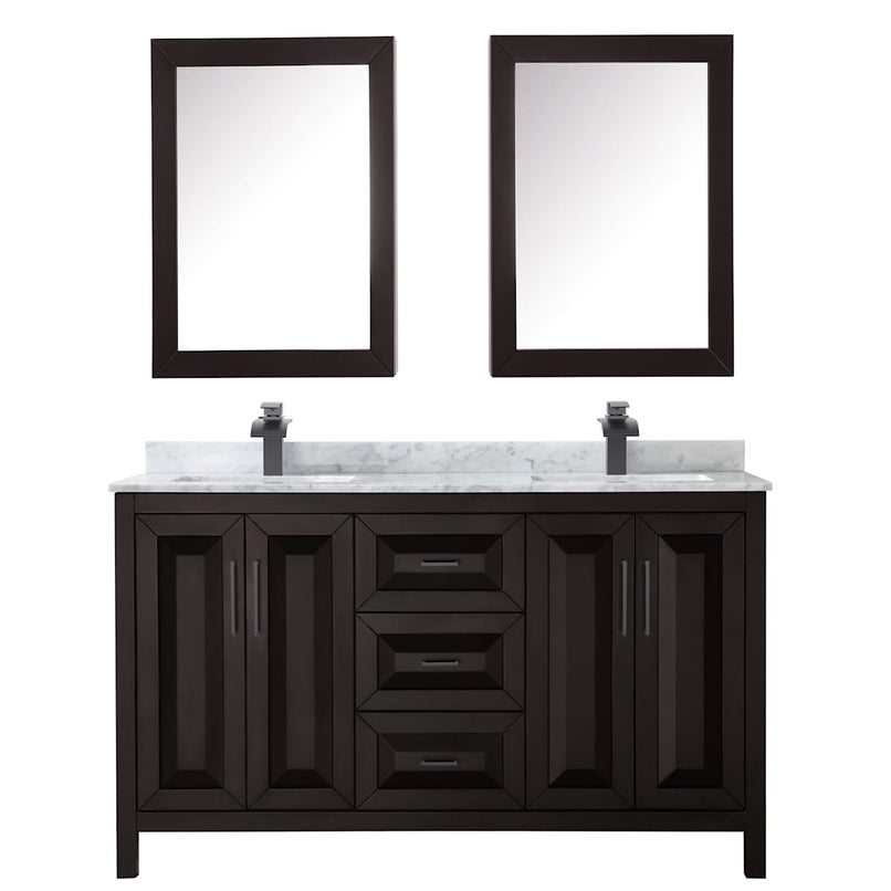 Daria 60" Free Standing Double Vanity Set with MDF Cabinet, Marble Vanity Top, 2 Undermount Sinks, and 2 Medicine Cabinets - image 13