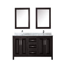 Daria 60" Free Standing Double Vanity Set with MDF Cabinet, Marble Vanity Top, 2 Undermount Sinks, and 2 Medicine Cabinets - image 14