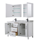 Daria 60" Free Standing Double Vanity Set with MDF Cabinet, Marble Vanity Top, 2 Undermount Sinks, and 2 Medicine Cabinets - image 20