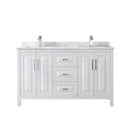 Daria 60" Free Standing Double Vanity Set with MDF Cabinet, Marble Vanity Top, and 2 Undermount Sinks - image 6