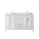 Daria 60" Free Standing Double Vanity Set with MDF Cabinet, Marble Vanity Top, and 2 Undermount Sinks - image 7
