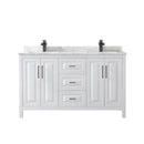 Daria 60" Free Standing Double Vanity Set with MDF Cabinet, Marble Vanity Top, and 2 Undermount Sinks - image 8