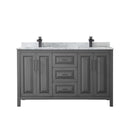 Daria 60" Free Standing Double Vanity Set with MDF Cabinet, Marble Vanity Top, and 2 Undermount Sinks - image 10