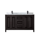 Daria 60" Free Standing Double Vanity Set with MDF Cabinet, Marble Vanity Top, and 2 Undermount Sinks - image 11