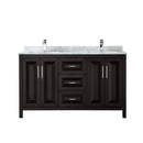 Daria 60" Free Standing Double Vanity Set with MDF Cabinet, Marble Vanity Top, and 2 Undermount Sinks - image 12