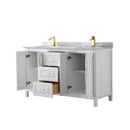 Daria 60" Free Standing Double Vanity Set with MDF Cabinet, Marble Vanity Top, and 2 Undermount Sinks - image 15