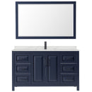 Daria 60" Free Standing Single Basin Vanity Set with Cabinet, Quartz Vanity Top, and Framed Mirror - image 3