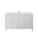 Daria 60" Free Standing Single Basin Vanity Set with Cabinet and Quartz Vanity Top - image 12
