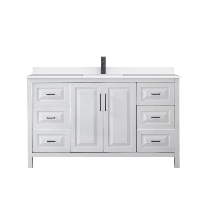 Daria 60" Free Standing Single Basin Vanity Set with Cabinet and Quartz Vanity Top - image 13