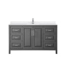 Daria 60" Free Standing Single Basin Vanity Set with Cabinet and Quartz Vanity Top - image 15