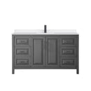 Daria 60" Free Standing Single Basin Vanity Set with Cabinet and Quartz Vanity Top - image 17