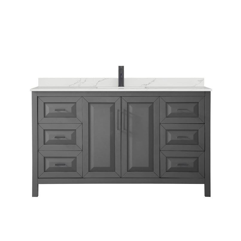 Daria 60" Free Standing Single Basin Vanity Set with Cabinet and Quartz Vanity Top - image 18