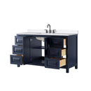 Daria 60" Free Standing Single Basin Vanity Set with Cabinet and Quartz Vanity Top - image 6