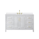 Daria 60" Free Standing Single Basin Vanity Set with Cabinet and Quartz Vanity Top - image 11