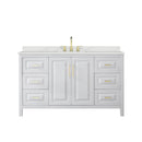 Daria 60" Free Standing Single Basin Vanity Set with Cabinet and Quartz Vanity Top - image 12