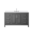 Daria 60" Free Standing Single Basin Vanity Set with Cabinet and Quartz Vanity Top - image 15