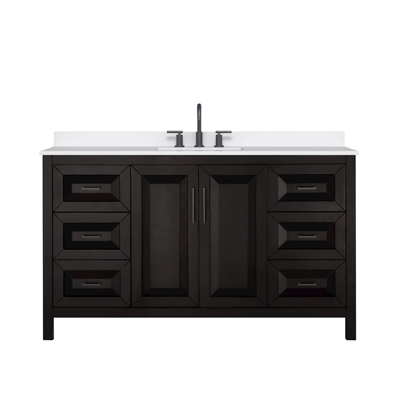 Daria 60" Free Standing Single Basin Vanity Set with Cabinet and Quartz Vanity Top - image 19