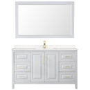 Daria 60" Free Standing Single Basin Vanity Set with Cabinet, Cultured Marble Vanity Top, and Framed Mirror - image 3