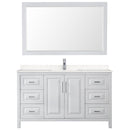 Daria 60" Free Standing Single Basin Vanity Set with Cabinet, Cultured Marble Vanity Top, and Framed Mirror - image 9