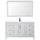 Daria 60" Free Standing Single Basin Vanity Set with Cabinet, Cultured Marble Vanity Top, and Framed Mirror - image 11