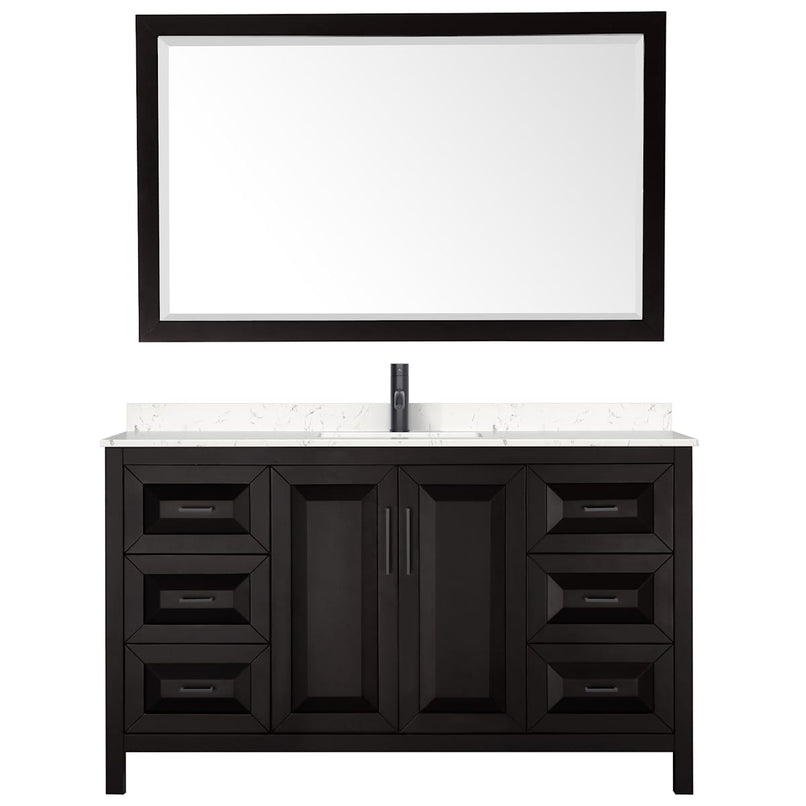 Daria 60" Free Standing Single Basin Vanity Set with Cabinet, Cultured Marble Vanity Top, and Framed Mirror - image 21