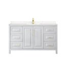 Daria 60" Free Standing Single Basin Vanity Set with Cabinet and Cultured Marble Vanity Top - image 3