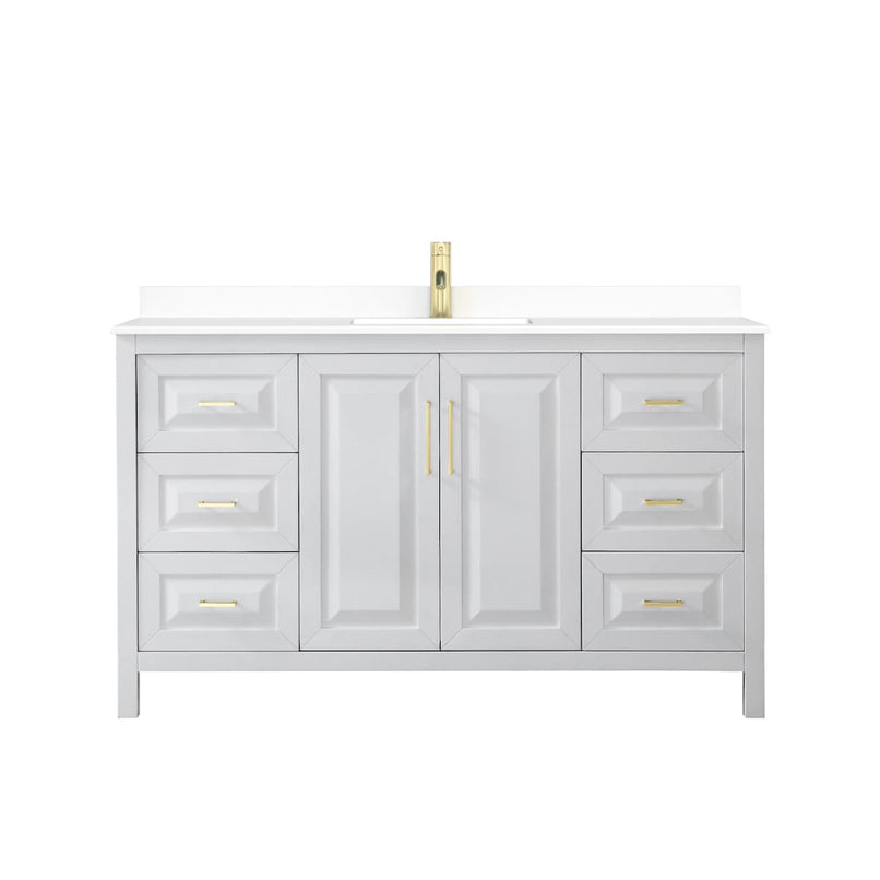 Daria 60" Free Standing Single Basin Vanity Set with Cabinet and Cultured Marble Vanity Top - image 11